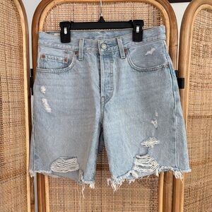 Distressed Denim Women’s Levi’s Shorts